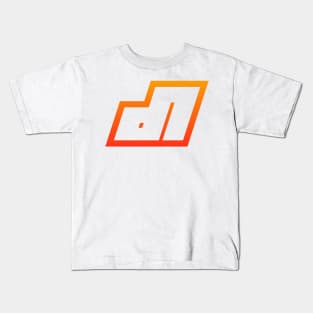 Leo Orange Gradient Outline Kids T-Shirt